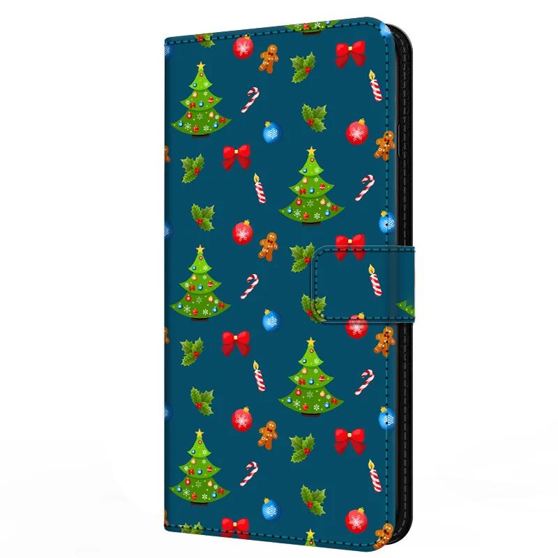 Wallet For Oneplus Ace 6 Flip Stand Book Phone Cover Magnetic Leather Case Cartoon Anime Merry Christmas Capa Oneplus Ace6 5G