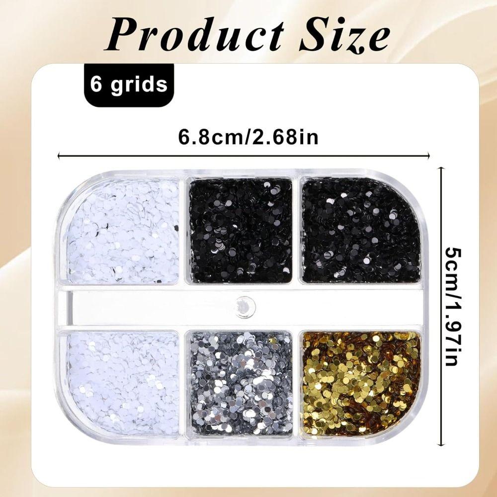1mm Tiny Dot Nail Art Sequins 3D Laser Round Dots Paillettes New Disco Nail Sequin for Nail Art