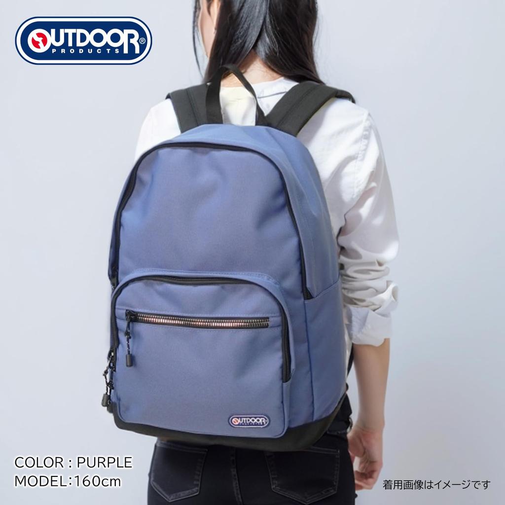 A4 Many Large Back Navy [Outdoor Products] Backpack, Storage, Pockets, Capacity, Pad, Luminous, Metal-like Zipper,