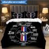 3PCS Mustang Bedding Set Duvet Cover Closure Includes 1 Duvet Cover & 2 Pillowcases for All Seasons Bedroom Decor Christmas Fan gifts