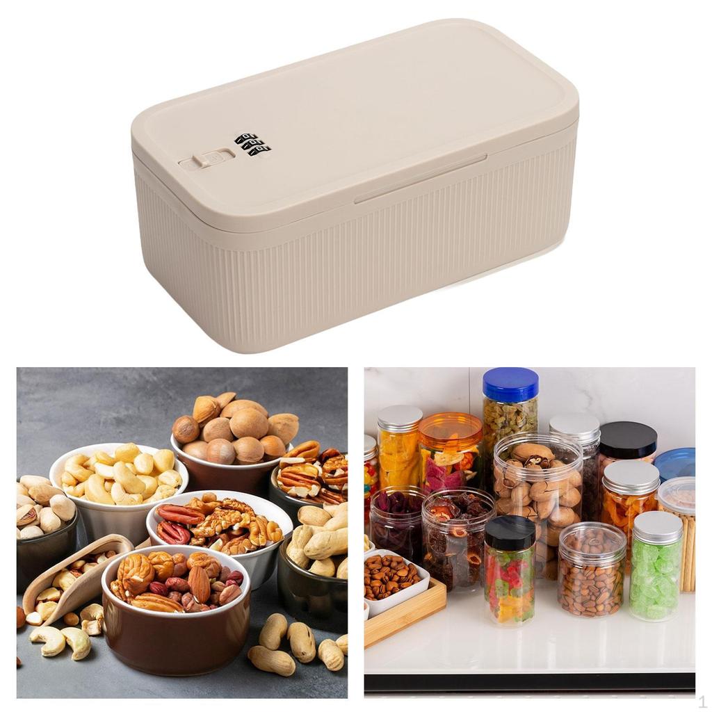 Lockable Storage Box Phone Lock Modern Organizer Locker Locking Container for Dorm Table