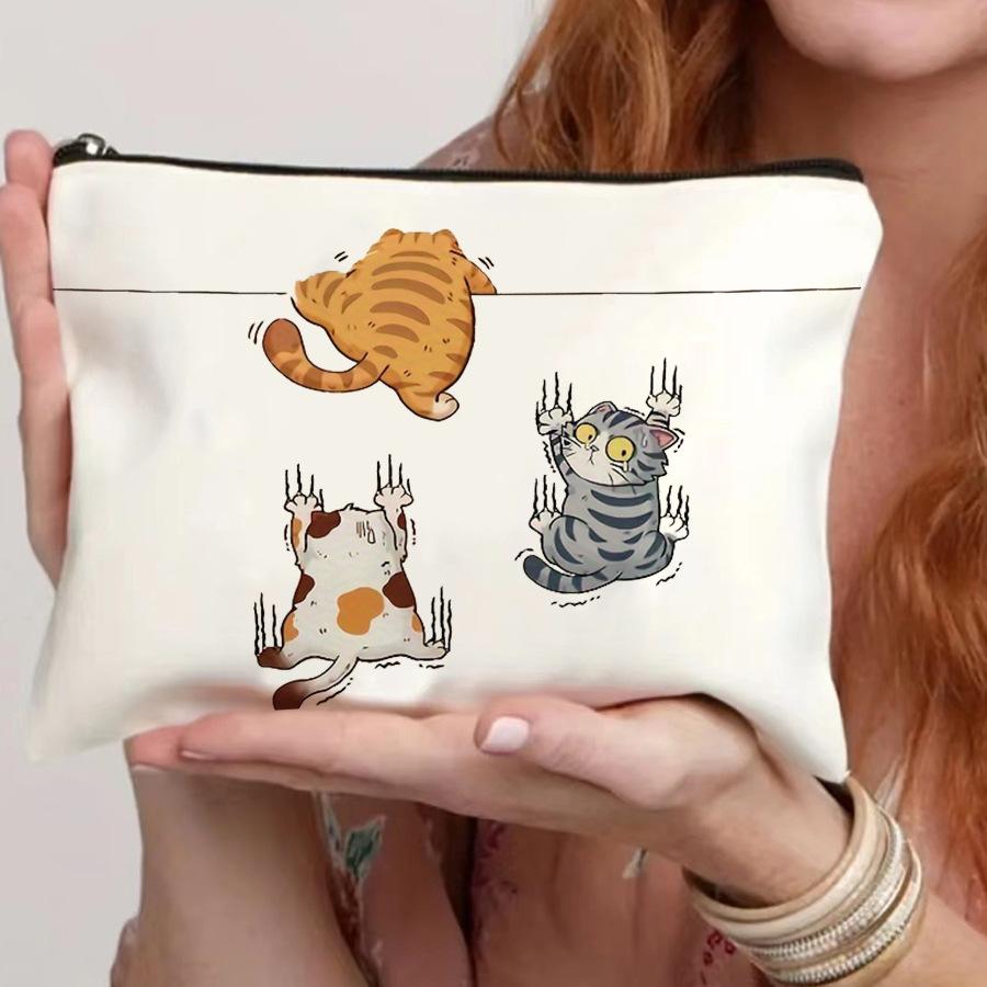 Женская холщовая косметичка на тему медицины, дорожная косметичка, сумка для туалетных принадлежностей, складная косметичка на молнии, портативная сумка для хранения