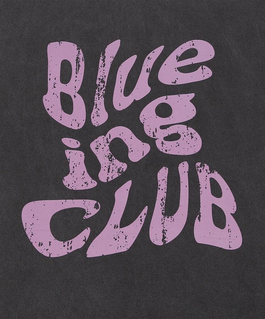 BLUEING BLUEING Клубная футболка с длинным рукавом [Пигментный угольный]