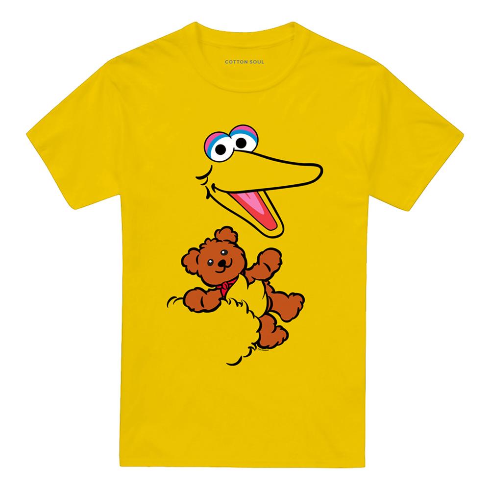 Sesame Street Unisex Adult Radar Big Bird Face T-Shirt