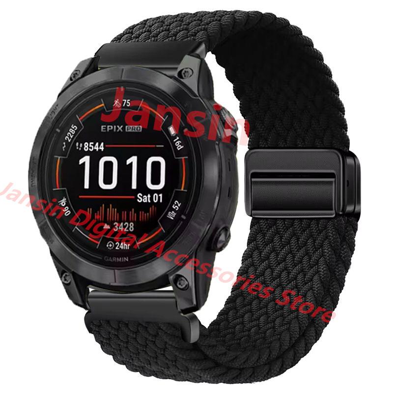 Для ремешка Garmin Band Quick Fit 26 мм 22 мм Магнитный браслет для Garmin Fenix 3 HR Fenix 5 instinct 1 instinct 2X Нейлоновый ремешок для часов