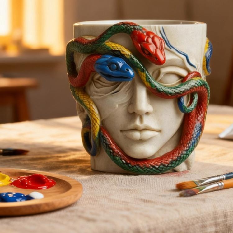 Artisanal Gorgon Designs Silicone Mould Craft Customes Decorations Plant Pots Jewelry Organizers Home Art Creation