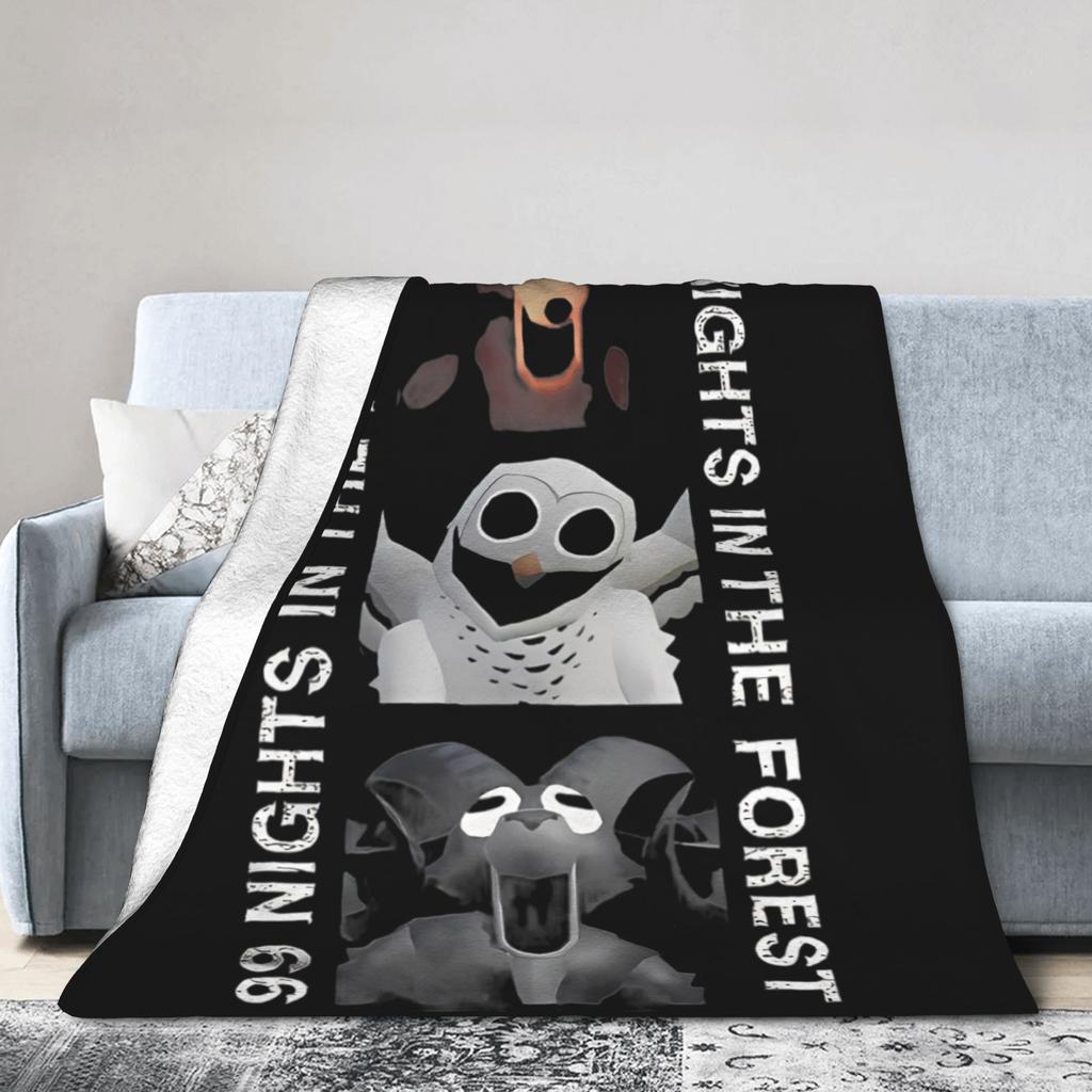 99 Nights in the Forest The Deer Flannel Throw Fashion Blanket Horror Game Bedding Knitted Fashion Blanket Outdoor Lightweight Multi-functio