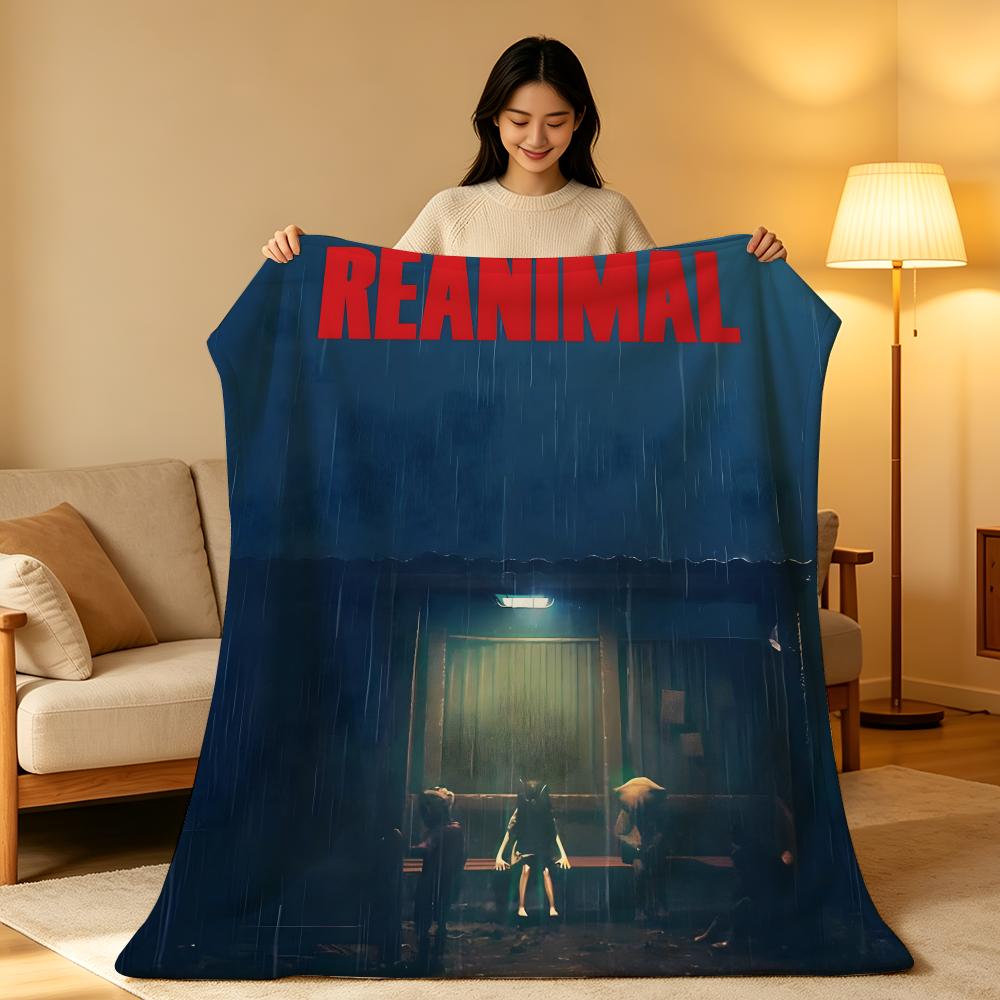 Плед R-Reanimal с коротким ворсом высокой плотности, мягкий, приятный для кожи, для дивана, для сна, в комнате с кондиционером