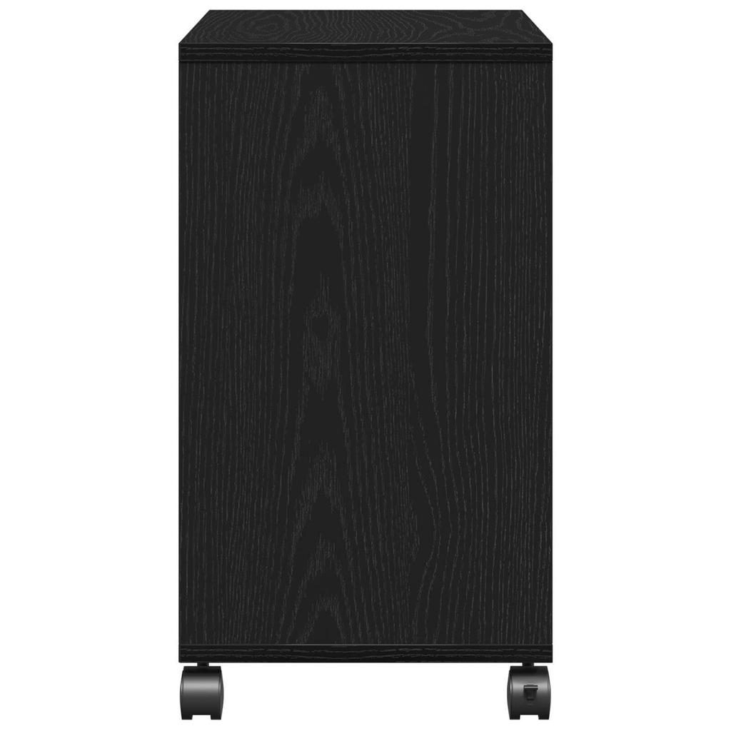 Movable Side Table with Wheels, 2-tier Open Storage Shelves, with Side Vase Display, Kitchen and Bathroom Corner Shelf, 50x30x55 Cm