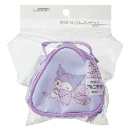 Skater Insulated Rice Ball-Shaped Lunch Bag, Rice Ball Case, Sanrio Kuromi KONC2-A