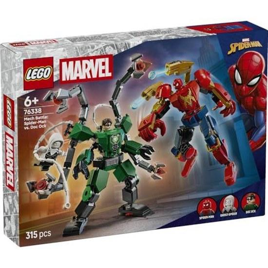 LEGO Marvel Spider-Man vs Doc Ock Mech Suit Battle 76338 toy boys girls toys birthday present blocks educational 6 years old 7 8 9 goods figures 315