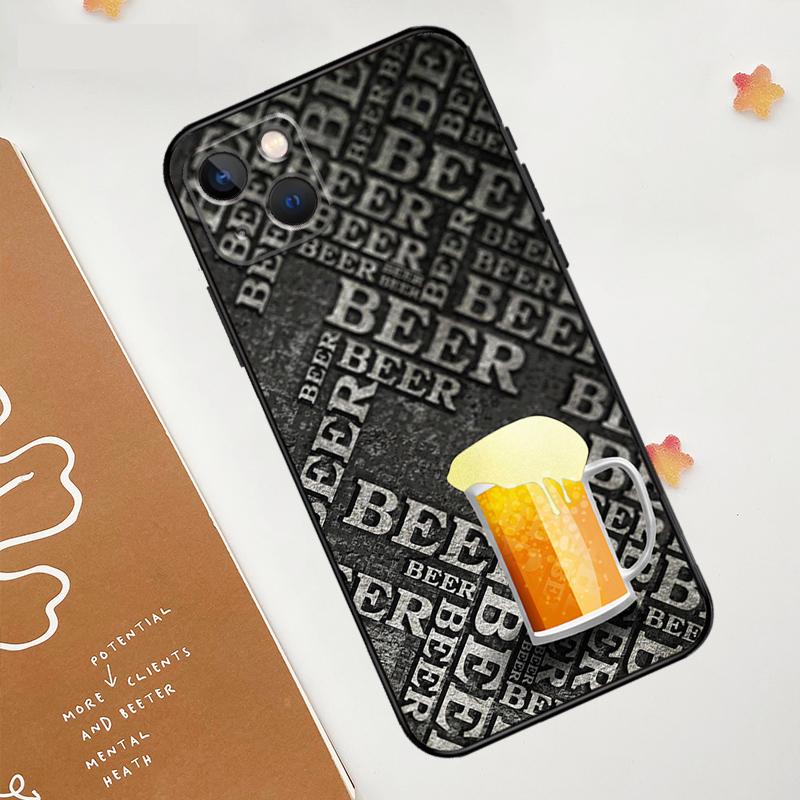 Чехол-кружка для пива для Apple iPhone 16 15 14 12 11 13 Pro Max Mini XR 15 16 Plus 16e Защитная крышка