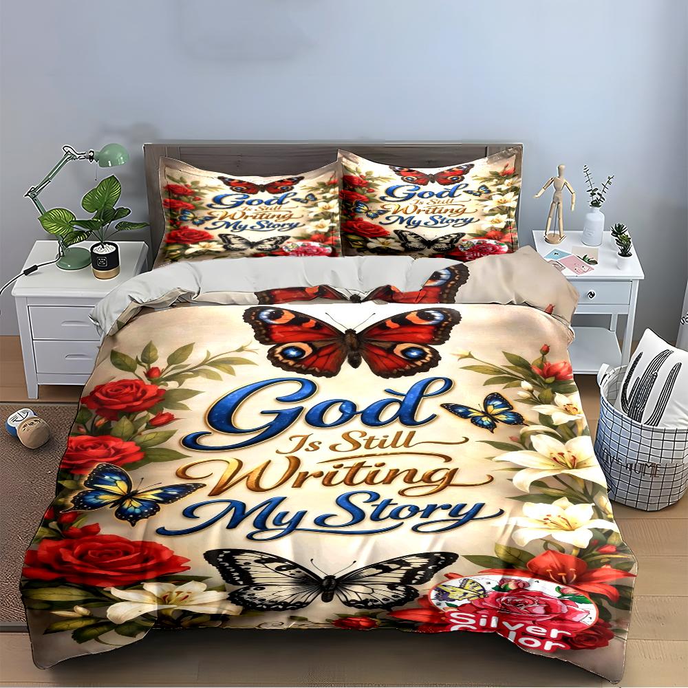 God Is Still Writing My Story Bedding Bedding set (1 duvet cover, 2 pillowcases, duvet not included)
