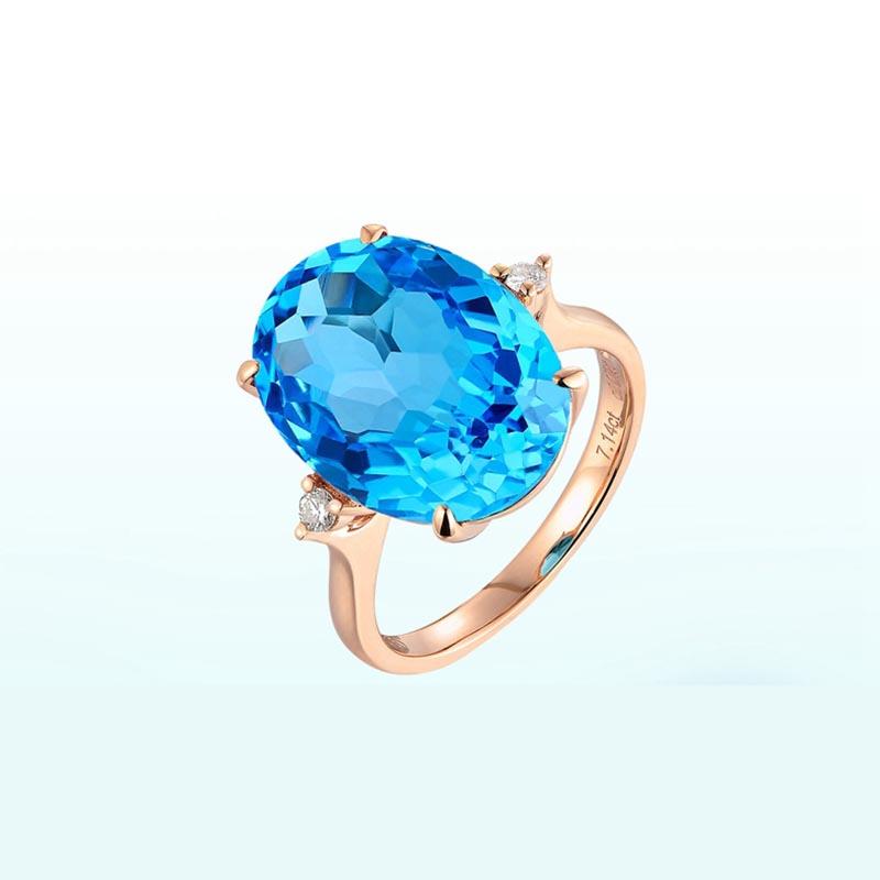 BELLA BOX Ring For Women Geometry Jewelry Opening Adjustable Valentine Anniversary Gift