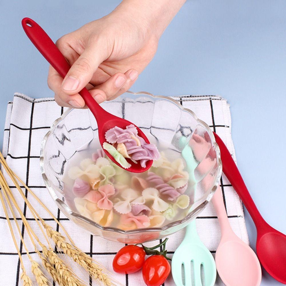 Heat Resistant Mixing Spoons Non-stick Spoon Stirring Spoon Silicone Spoon  Kitchen Supplies