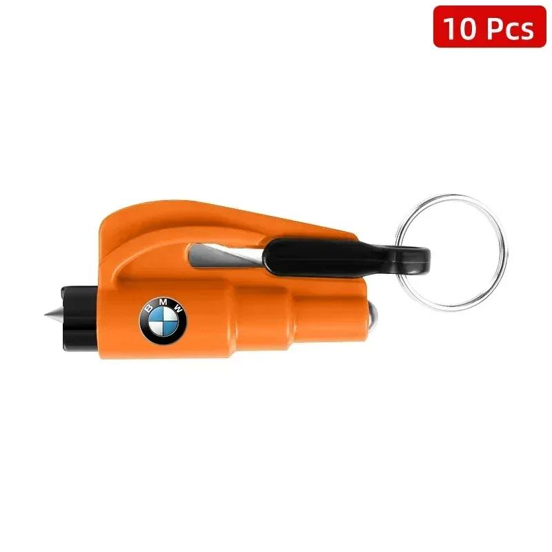 10pcs 2-in-1 Car Safety Hammer Auto Emergency Glass Window Breaker Car Tool BMW 320i 325i 320Li 325Li 330Li X7 X3 X4 X5 X6 E39