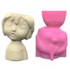 Cute Doll Flower  Silicone Mould for Succulent  Unique  Girl Pen Holder Mold for  Succulent
