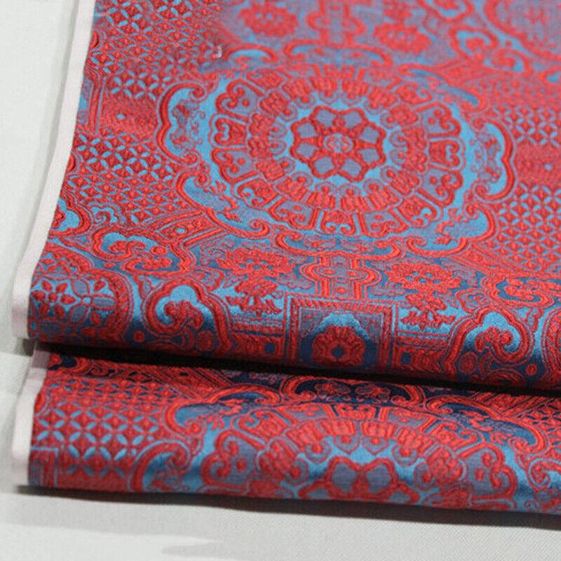 Атлас Шелк Брокат Жаккард Цветочная Ткань Винтажное Платье Костюм Ткань для Рукоделия Одежды Ципао Наволочки Ткань для Шитья DIY