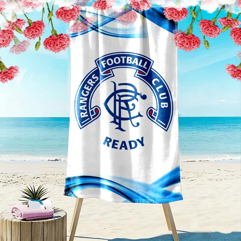 1 шт. Пляжное полотенце Rangers FC, Яркое пляжное полотенце, подходящее для активного отдыха, кемпинга, пеших прогулок