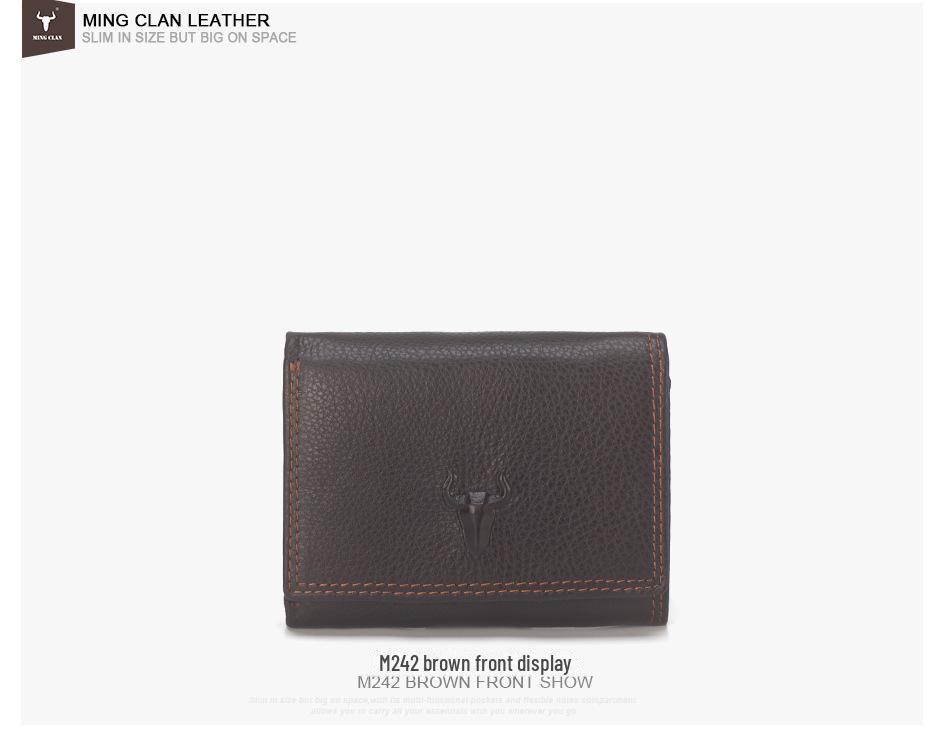 Кошелек тройного сложения и держатель для карт из натуральной кожи – повседневный вариант из коровьей кожи с отделениями для нескольких карт для мужчин и женщин.