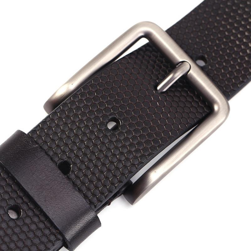 Ремень из британской кожи, мужской ремень с пряжкой из сплава, первый слой из коровьей кожи, повседневный ремень для брюк