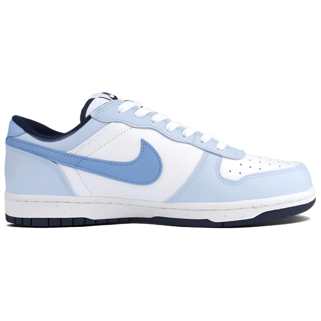 Nike Big Blue Island Shimmer Leather Low top Skateboard Shoes Unisex Blue 355152-140(Team1155-)