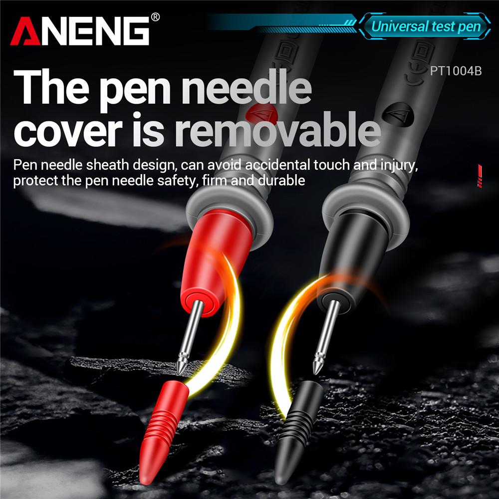 2026 New Professional ANENG Digital Multimeter Test Pen Wire Probe Leads 1000V 10A Universal Needle Tip PT1004B Anti-burnHeat Resistance Welding Tools