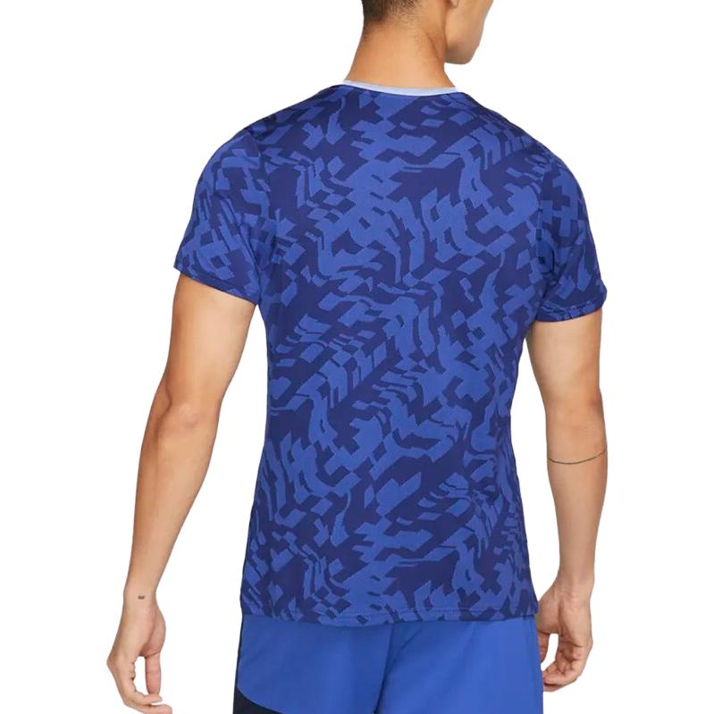 Nike T Shirts Men's Blue Crew Neck Moderate Straight Fit CT6295-063