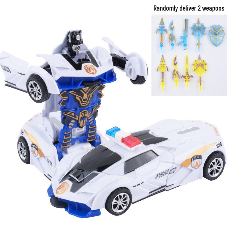 Детская деформирующаяся игрушечная машинка - Инерционная ударопрочная машина-пазл с одной кнопкой