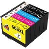 Ink Cartridge - Epson - 603XL - Pack of 5 - Remanufactured - Multi-color