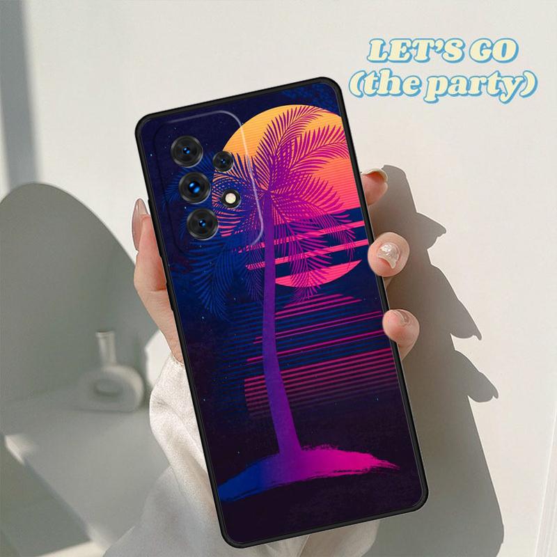 Чехол для телефона 80-х Retrowave Неоновые пальмы Для Samsung Galaxy A42 A31 A40 A51 A71 A32 A80 A52 A72 A73 A21S A50 A70 A11 A12
