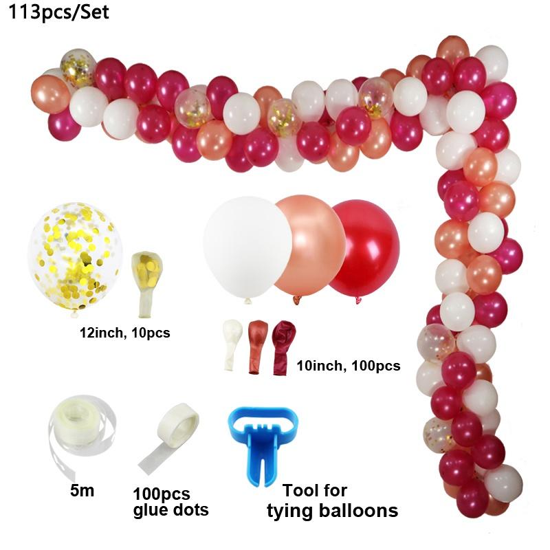 Baby Shower Decorations Macaron White Pink Blue Gold Balloon Arch Kit Wedding Birthday Boy Or Girl Gender Reveal Party