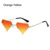 Prom Rave Party Triangle Sunglasses for Women Retro Shades Rimless Sun Glasses Diamond Shaped