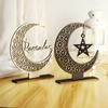Ид Мубарак Лунный Орнамент Креативный Рамадан Деревянная Луна Звезда Настольные Украшения Карим Мусульманский Фестиваль Домашнее Украшение Стола