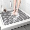 Large Non-Slip Shower Mat, Round Hole Design with Drainage Holes and Strong Suction Cups for Enhanced Grip and Comfort, Bathroom Safety Pad