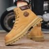 Новые удобные высокие ботинки для отдыха, нескользящие мужские ботинки для мотоциклистов со шнуровкой, замшевые кожаные ботинки для отдыха на открытом воздухе, мужские ботильоны, кроссовки