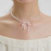 Jean Paul Clarisse Beaded Ribbon Necklace JB-24-064N