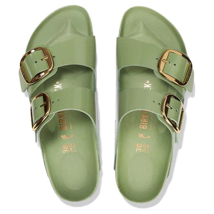 Birkenstock Женские зеленые шлепанцы Arizona с большой пряжкой 1028613