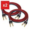 Speaker Cable with Banana Plugs, LCYOUTH, Pre-terminated High-Purity OFC, 800-Core, 1.5m x 2pcs