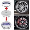 AJI1 4pcs 3D 60mm For Car emblem Wheel hub Center Cap Badge covers sticker Decals Styling For Ford Mondeo Focus Fusion MK2 MK4 F150