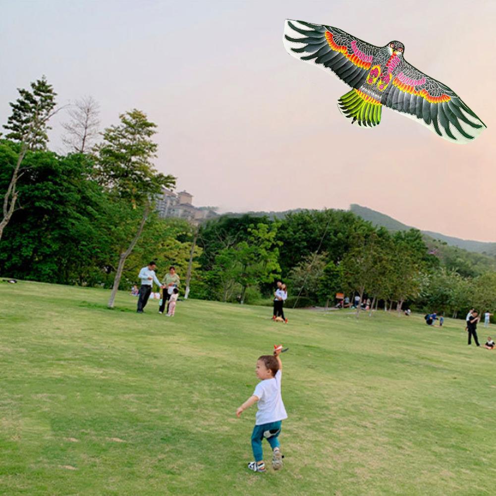 Воздушный змей «Орел» 1,1 м с леской длиной 30 метров, большой воздушный змей «Орел», летящий в воздухе, для детей, семейных поездок, сада, спорта на открытом воздухе, игрушка «сделай сам»