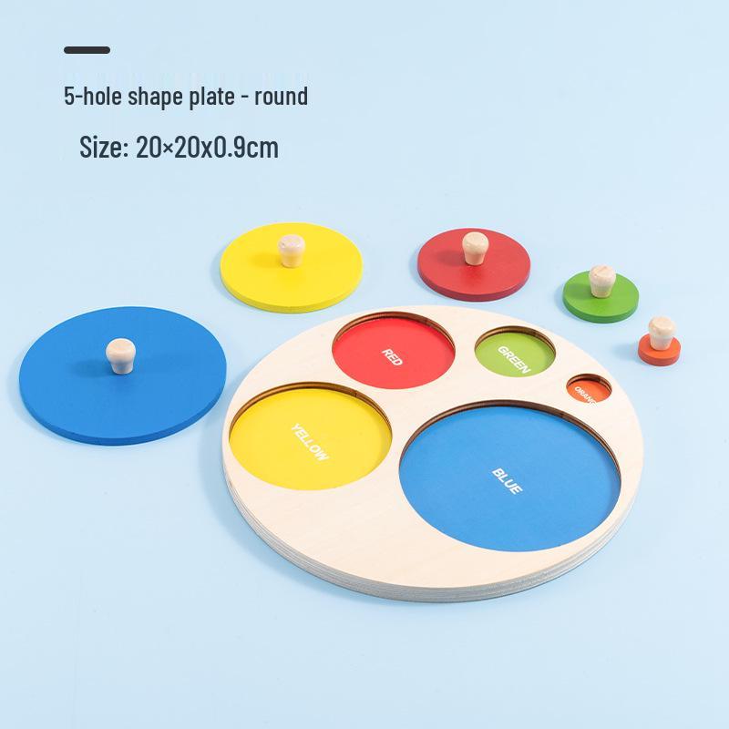 Монтессори Деревянная Доска-пазл с геометрическими фигурами для раннего развития