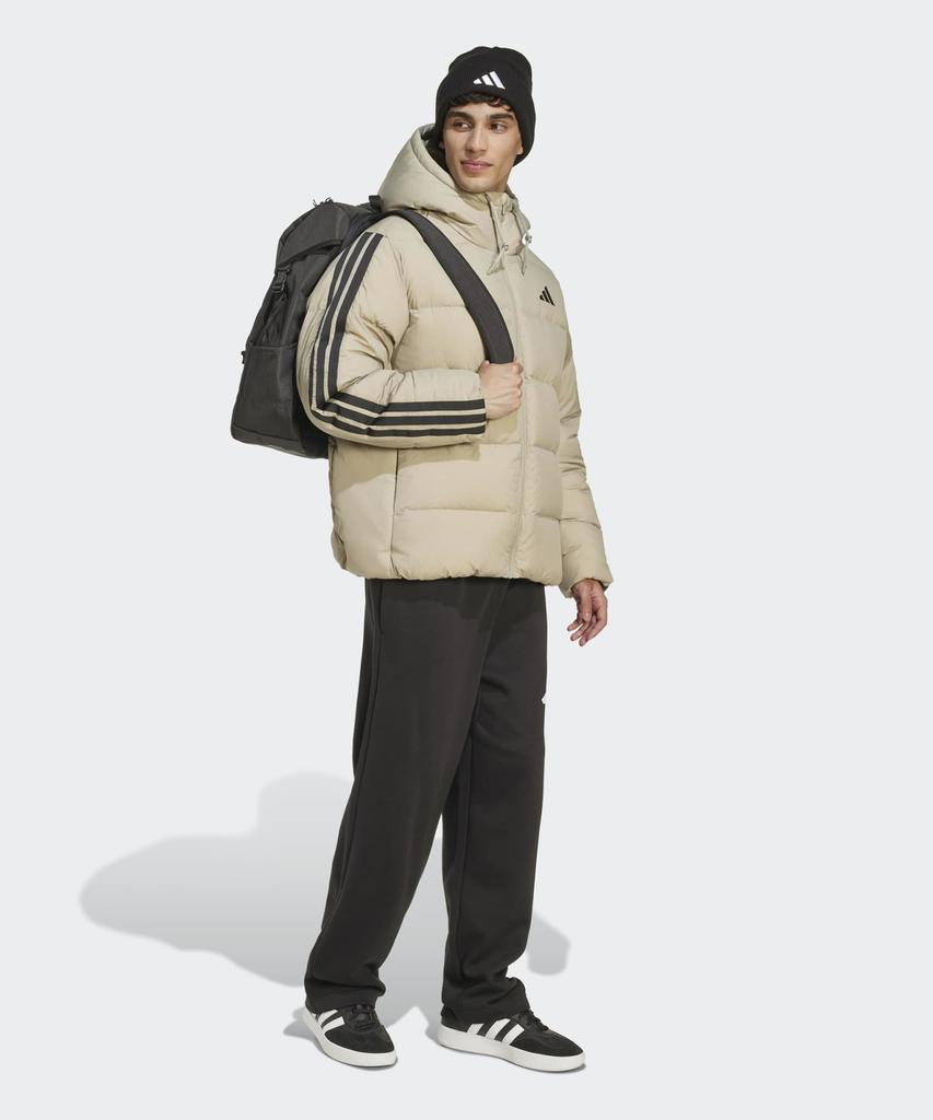 adidas Пуховик Climawarm с 3 полосками и капюшоном - Песочно-бежевый / Jm4166