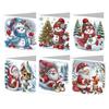 6Pcs Christmas Dog & Xmas Tree DIY Diamond Painting Card Christmas Gifts Diamond Drawing Card for Adults Holiday Friends Family