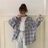 Клетчатые рубашки, женские рубашки с длинным рукавом, летняя солнцезащитная милая верхняя одежда, модные простые универсальные свободные студенческие блузки в корейском стиле, новинка