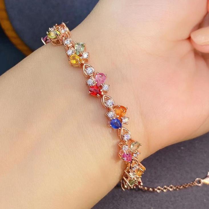 Sace Gems Цирконовый браслет, ювелирные изделия, геометрические бусины, браслеты-цепочки, модный тонкий свадебный подарок для подруги, женщины