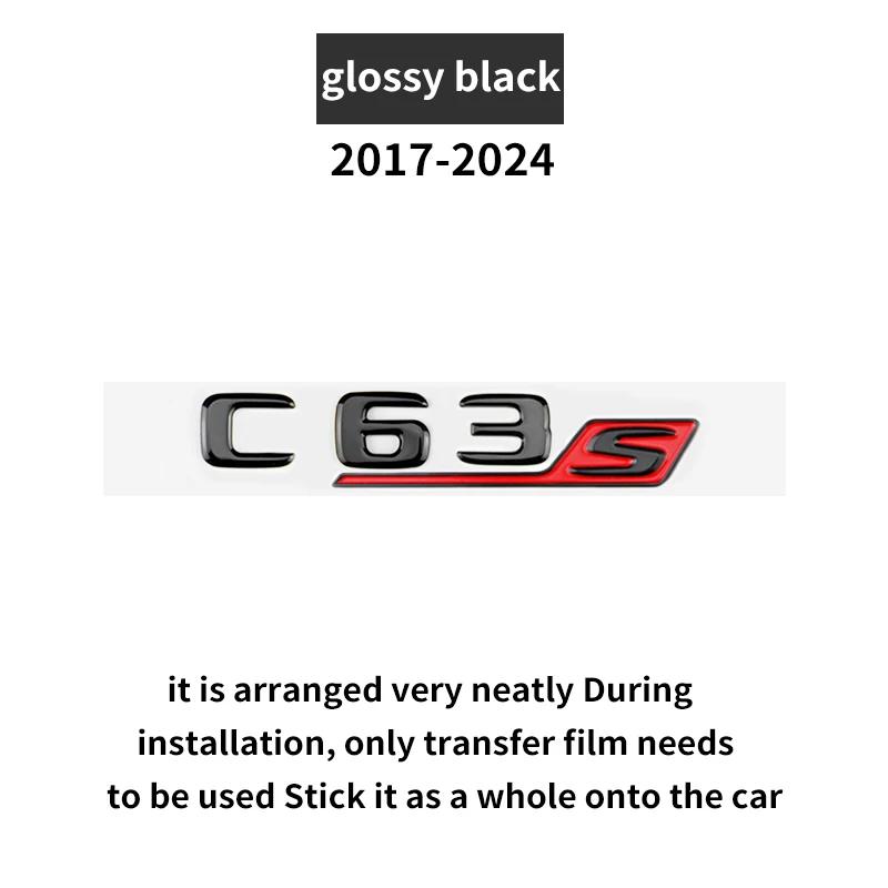 3D ABS Letters Sticker C200 C300 C43 C63S Car Badge for Mercedes-Benz C CLASS W205 W206 W204 S205 C205 Tail Emblem Logo NY2