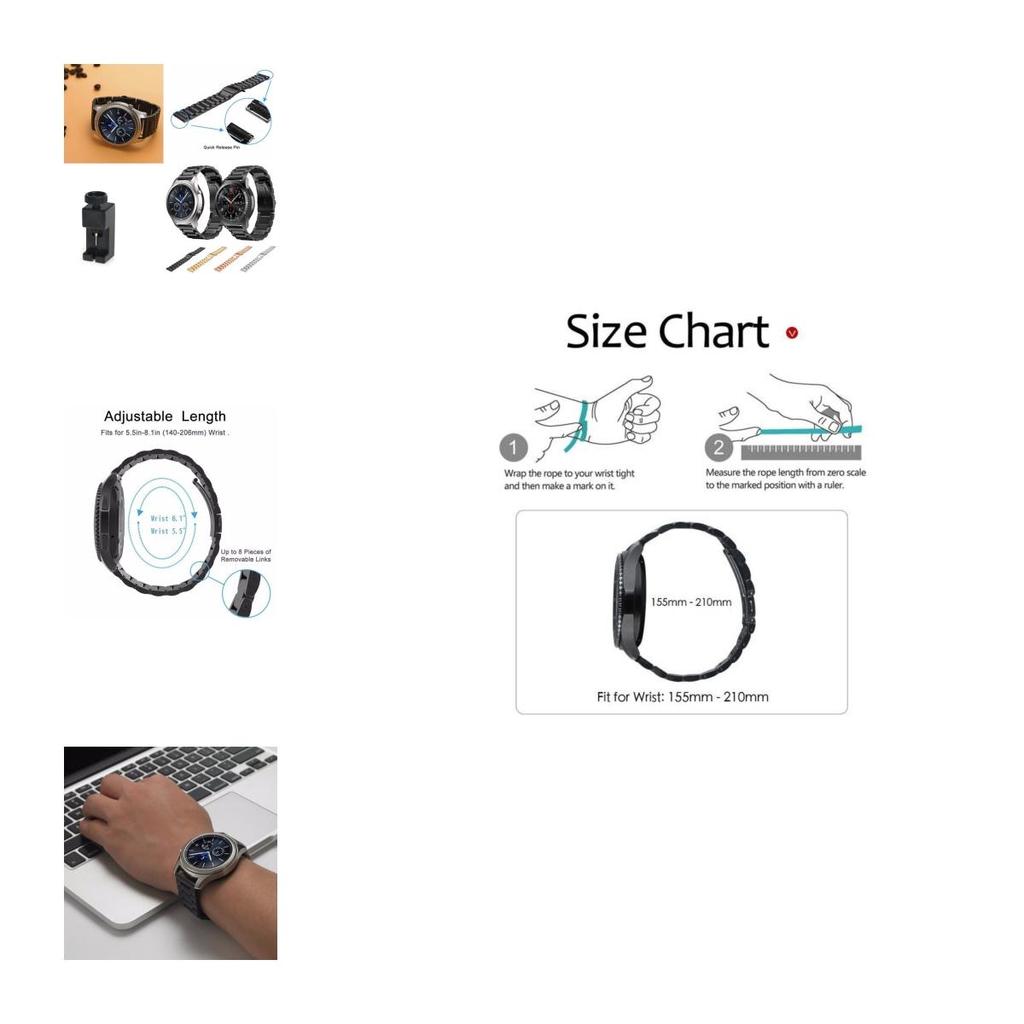 Роскошный сетчатый ремешок из нержавеющей стали для Samsung Galaxy Gear S3 Frontier/classic