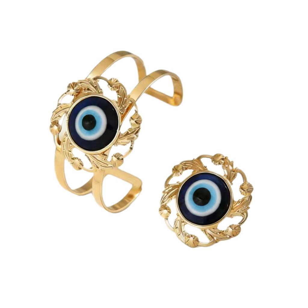 Европейский бестселлер: Набор браслета и кольца «Глаз Демона» унисекс