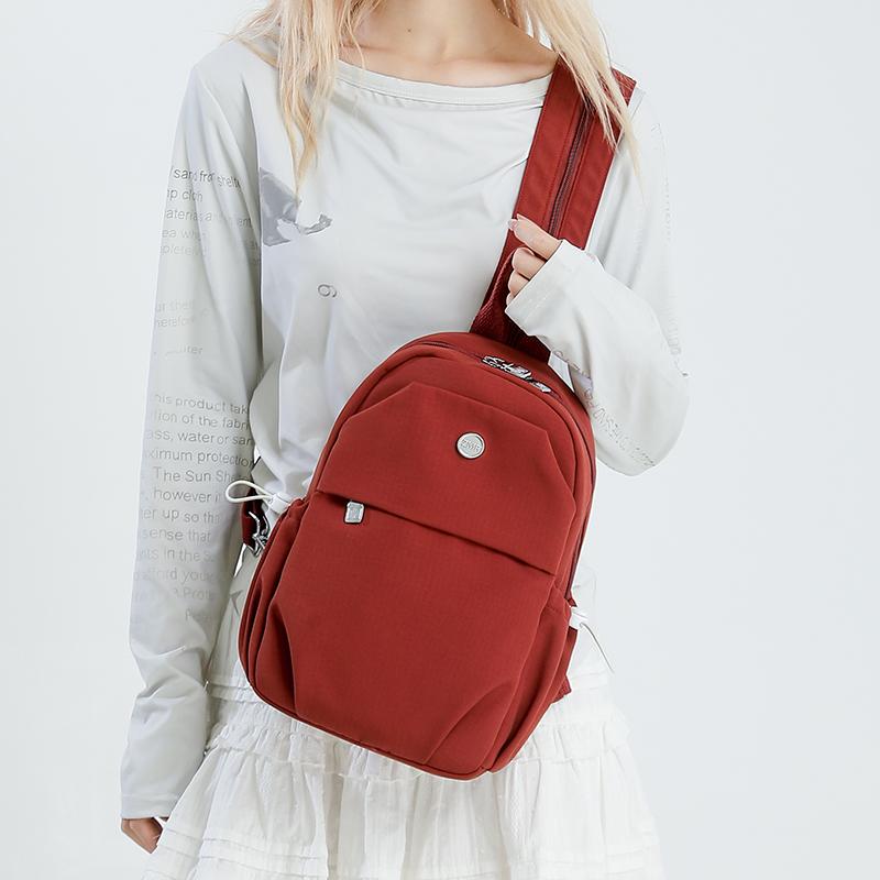 Nylon Backpack Large Capacity Multifunctional Chest Bag College Style Backpack